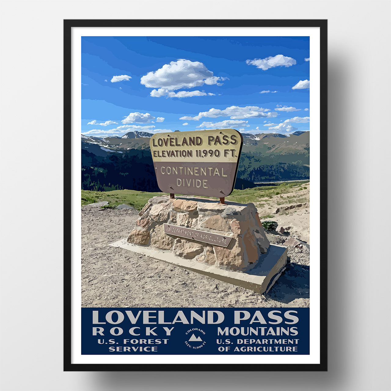 white river national forest poster loveland pass