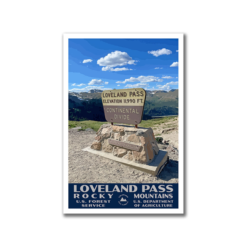 White River National Forest Poster-WPA (Loveland Pass)