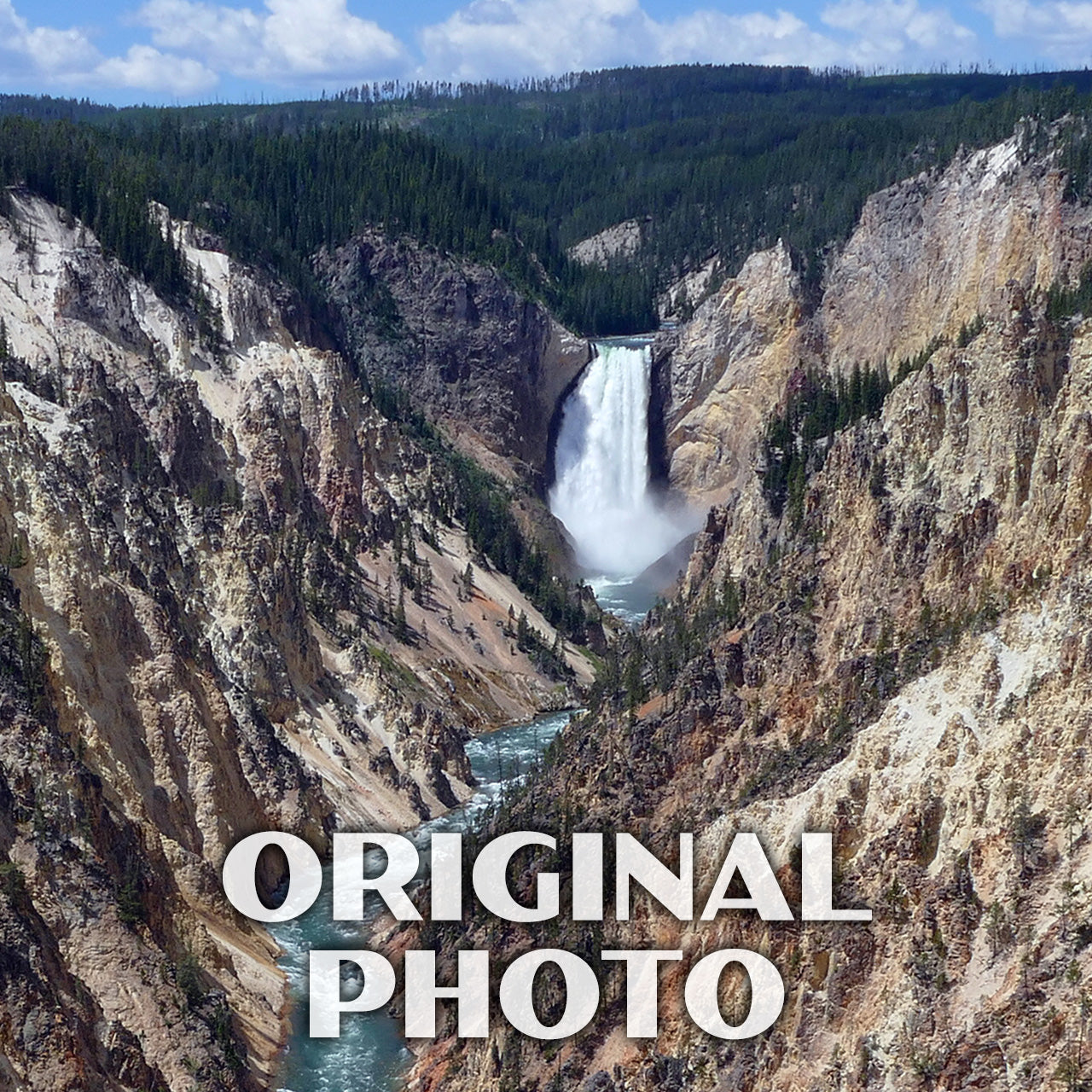 Yellowstone National Park Poster-WPA (Yellowstone Falls)