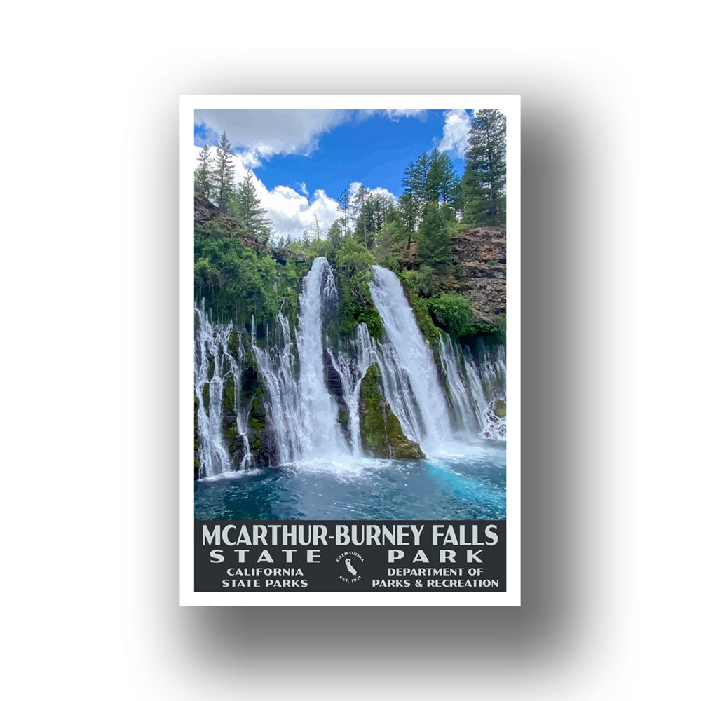 McArthur-Burney Falls State Park Poster-WPA (Burney Falls)