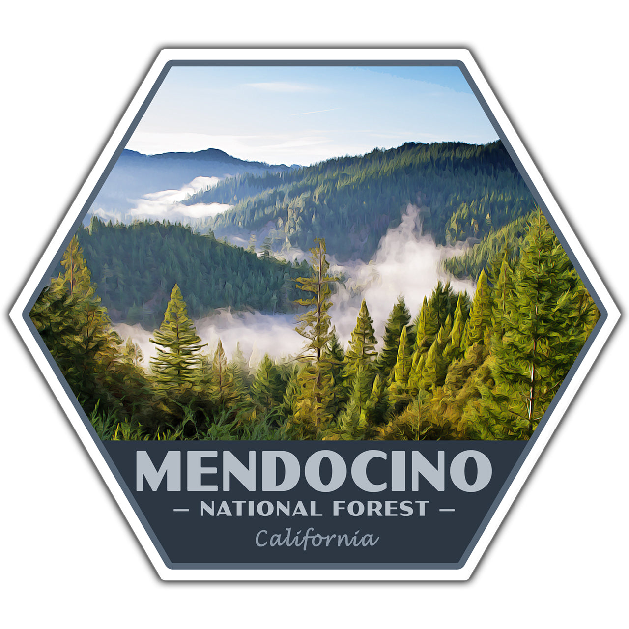 Mendocino national forest sticker