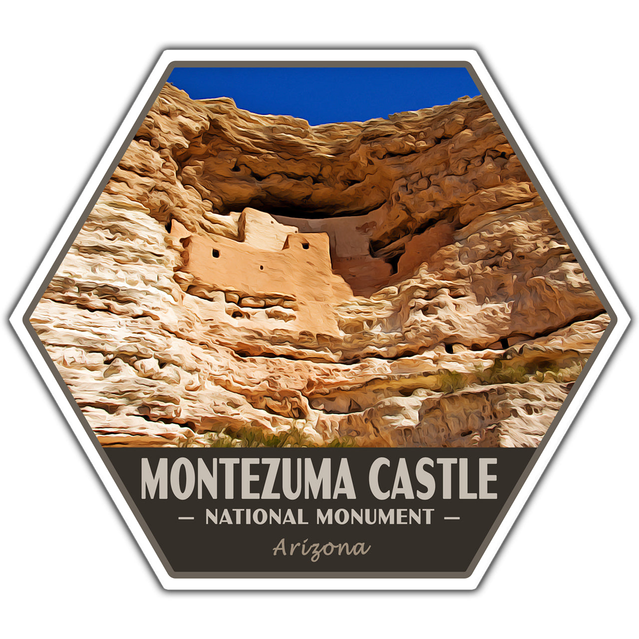 Montezuma Castle National Monument Sticker (Front View) - Hex – Just Go ...