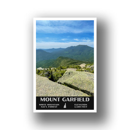 Mount Garfield Poster-WPA (Franconia Ridge Summit) (New Hampshire State)