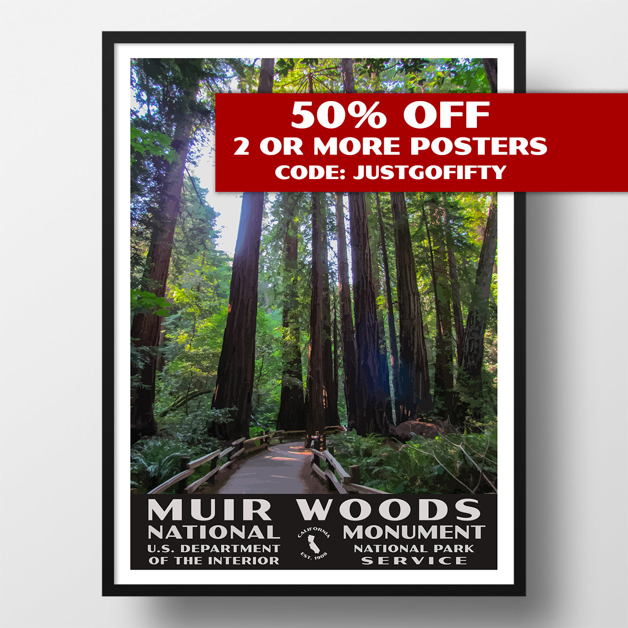 muir woods national monument poster