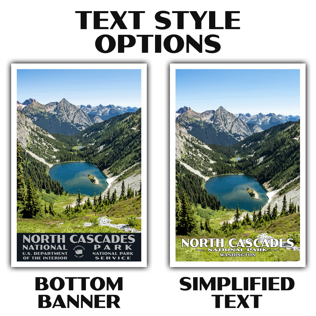 North Cascades National Park Poster-WPA (Maple Pass)