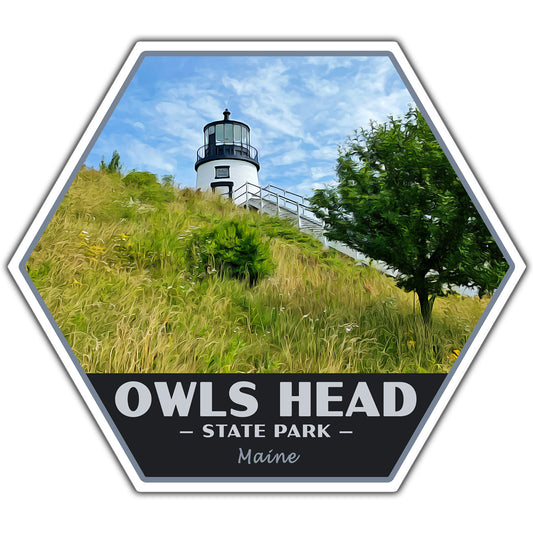 Owls Head state park sticker