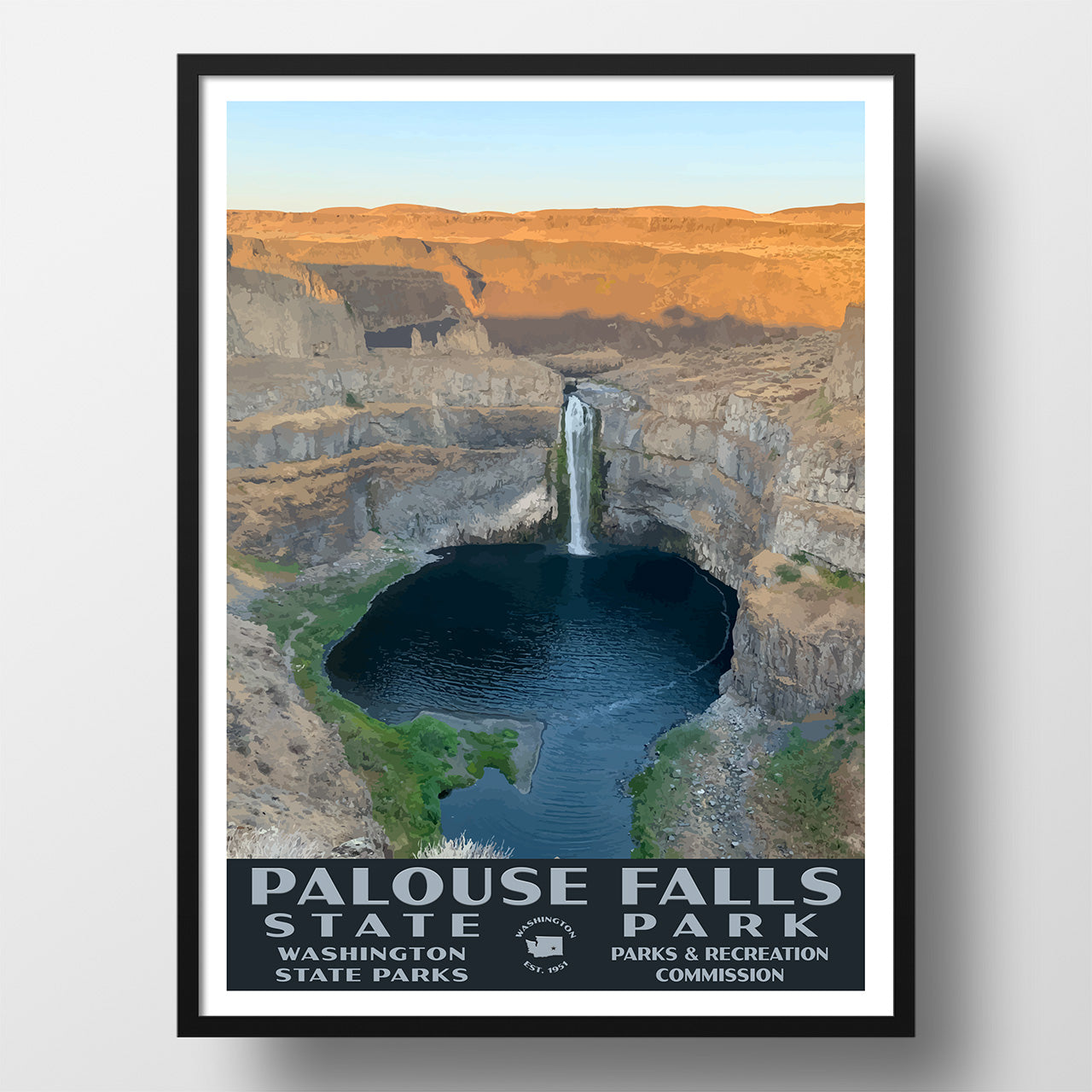 palouse falls state park poster