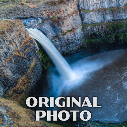 Palouse Falls State Park Poster-WPA (Waterfall Side View)