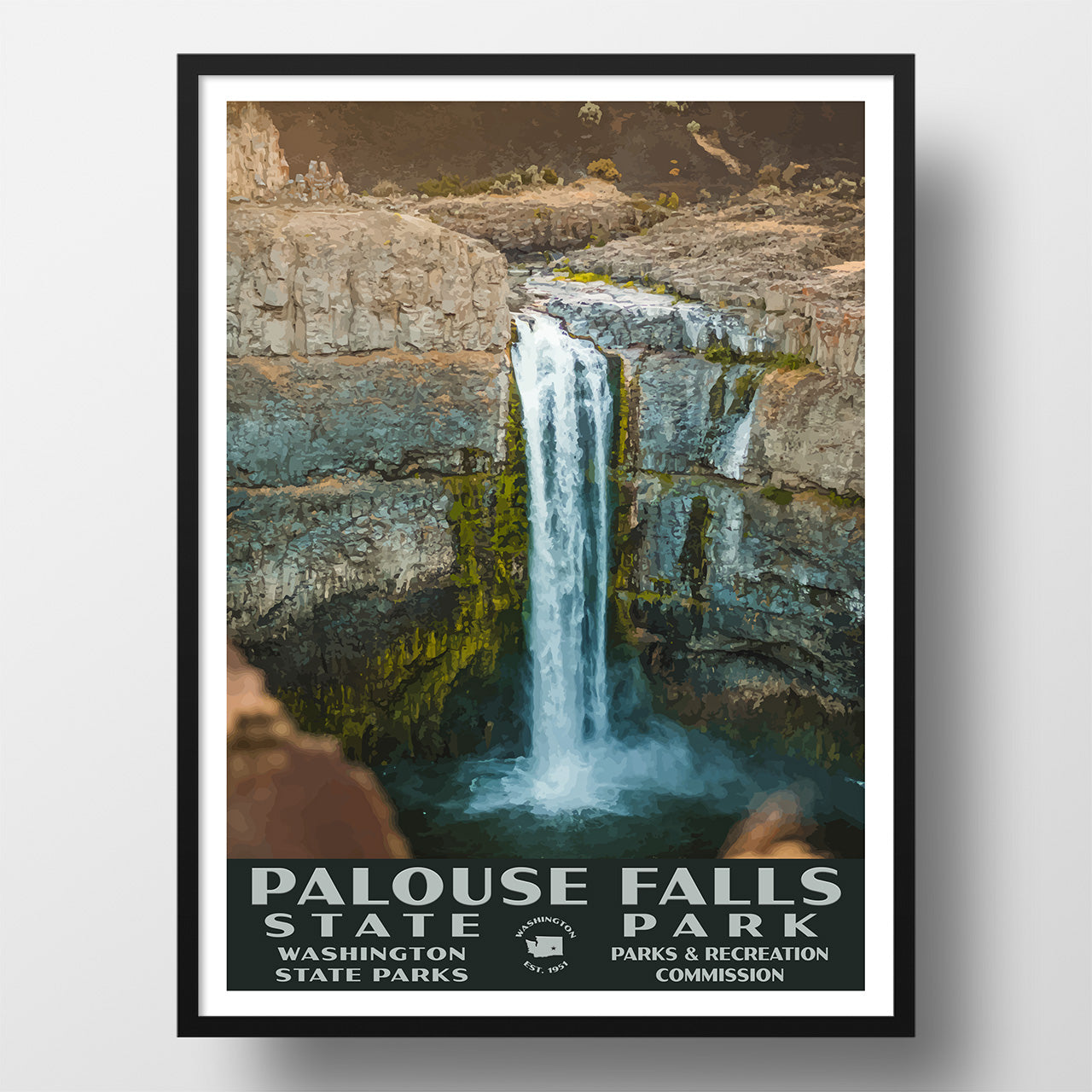 palouse falls state park poster