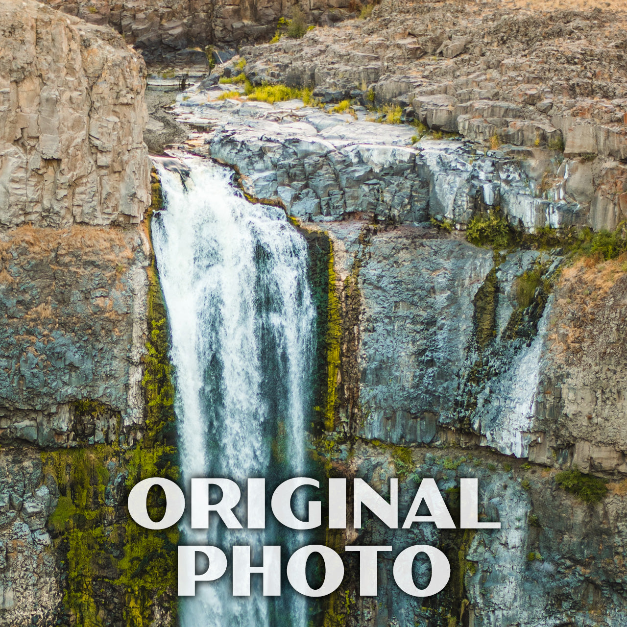 Palouse Falls State Park Poster-WPA (Waterfall Up Close)