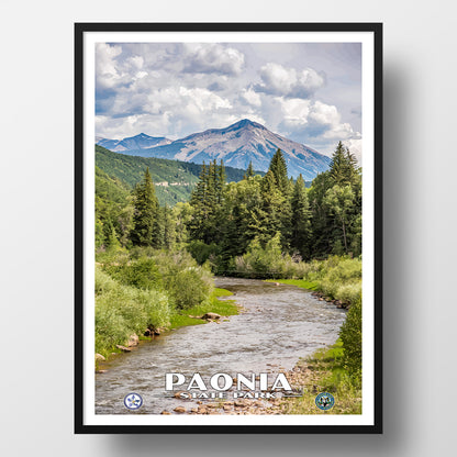 Paonia State Park Poster - WPA (River with Cloudy Sky) - CPF / PSP