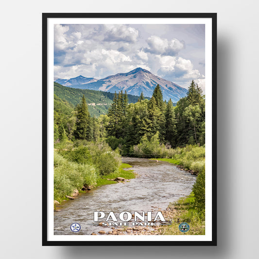 Paonia State Park Poster - WPA (River with Cloudy Sky) - CPF / PSP