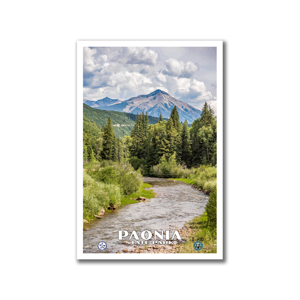 Paonia State Park Poster - WPA (River with Cloudy Sky) - CPF / PSP