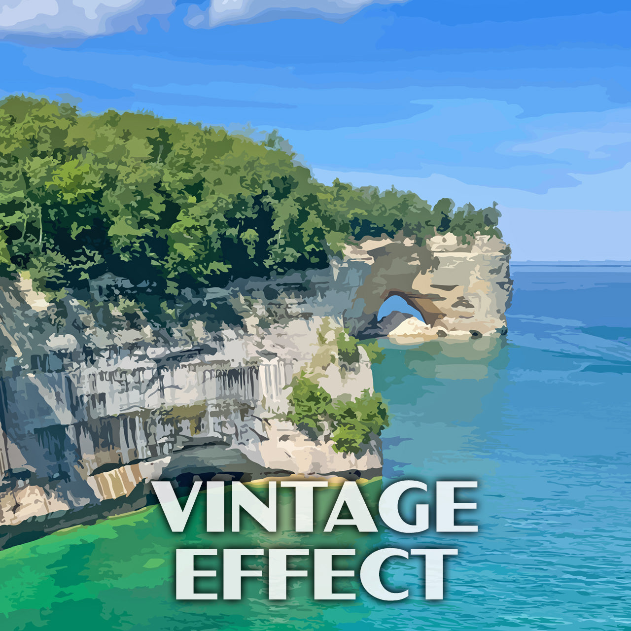 Pictured Rocks National Lakeshore Poster-WPA (Grand Portal Point)