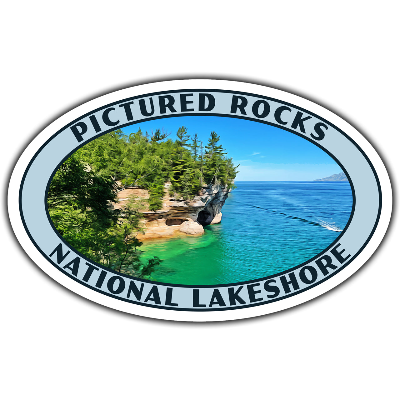 Pictured Rocks National Lakeshore Sticker (Bluffs View) – Just Go ...