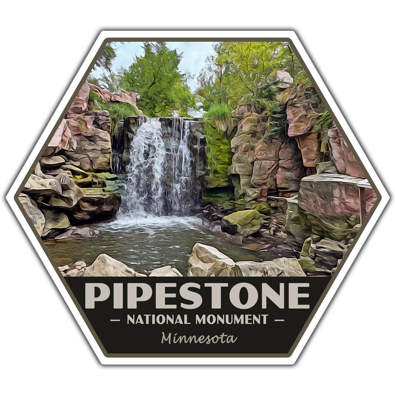 Pipestone national monument sticker