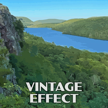 Porcupine Mountains Wilderness State Park Poster-WPA (Lake of the Clouds)