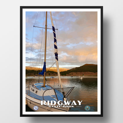 Ridgway State Park Poster - WPA (Sailboat) - CPF / RSP