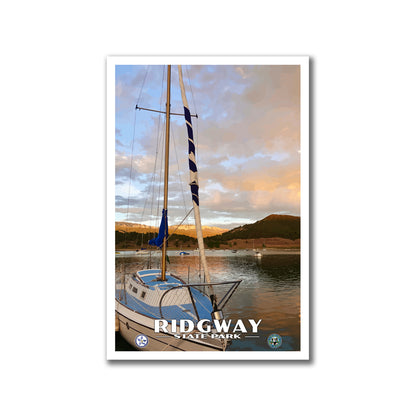 Ridgway State Park Poster - WPA (Sailboat) - CPF / RSP