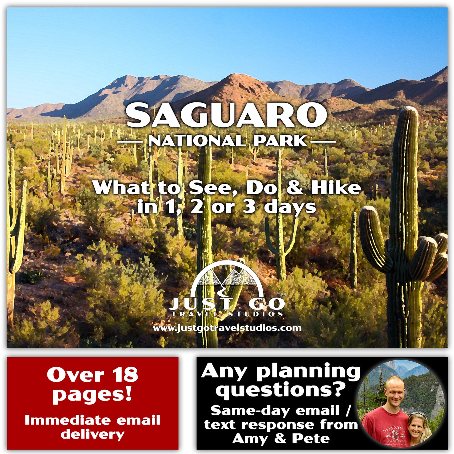 Saguaro National Park Itinerary (Digital Download)