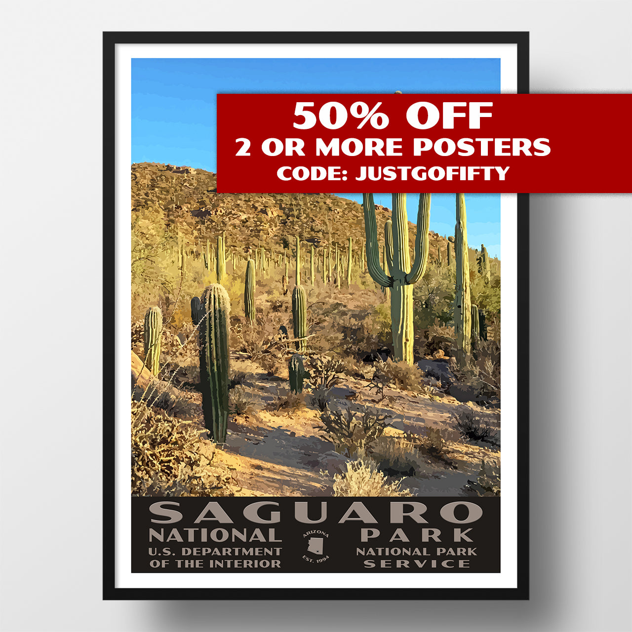 saguaro national park poster