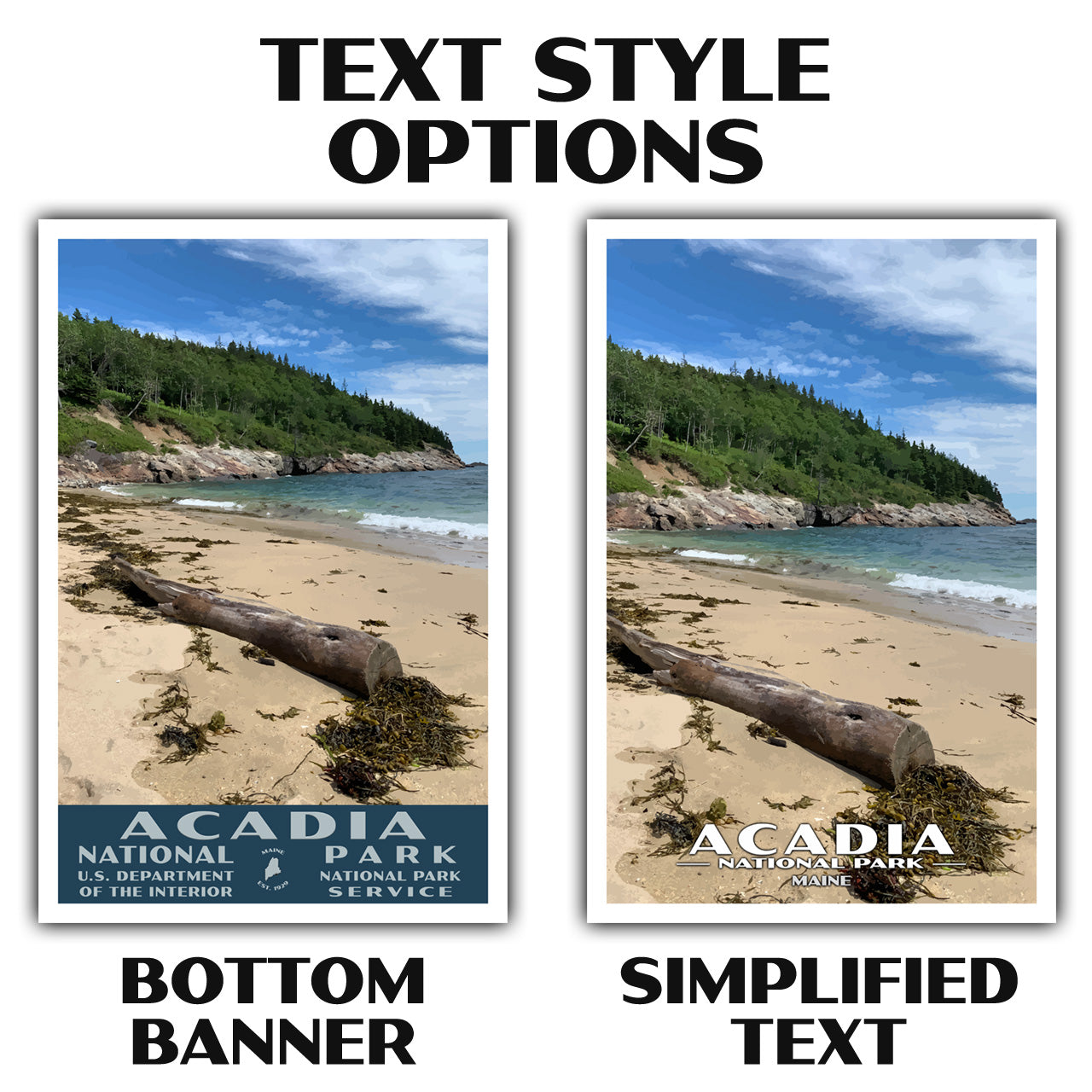 Acadia National Park Poster-WPA (Sand Beach)