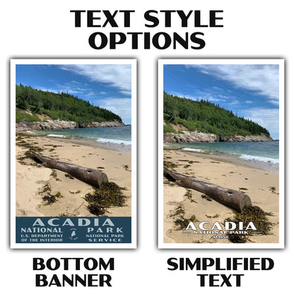 Acadia National Park Poster-WPA (Sand Beach)