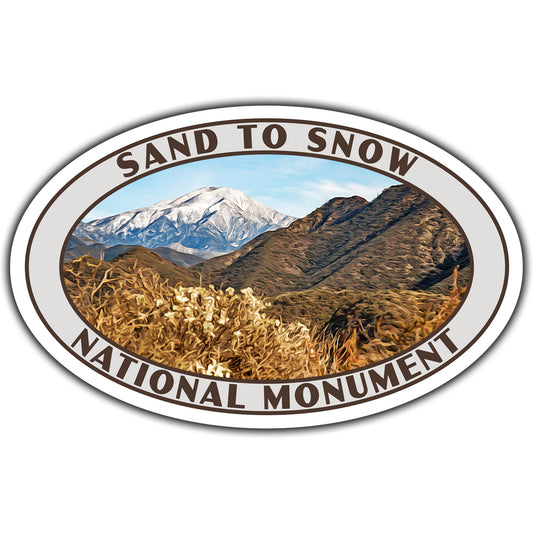 Sand to Snow national monument sticker