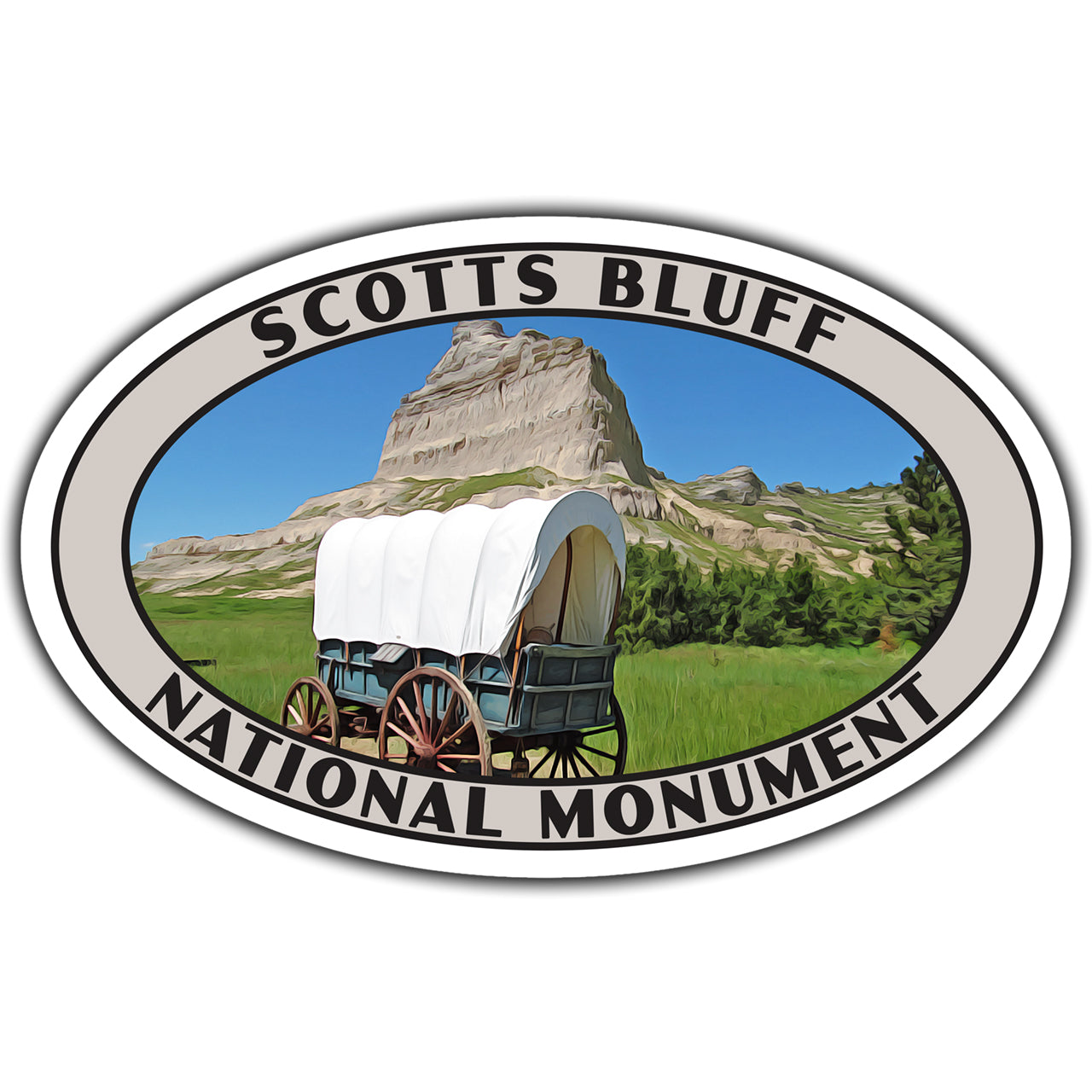 Scotts Bluff National Monument Sticker (Bluff View) – Just Go Travel ...