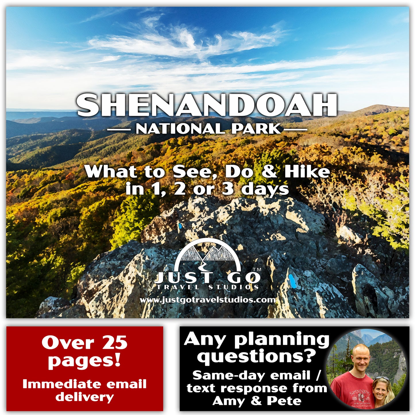 Shenandoah National Park Itinerary (Digital Download)