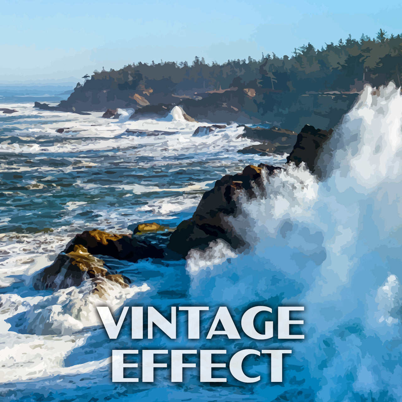 Shore Acres State Park Poster-WPA (Daytime Waves)