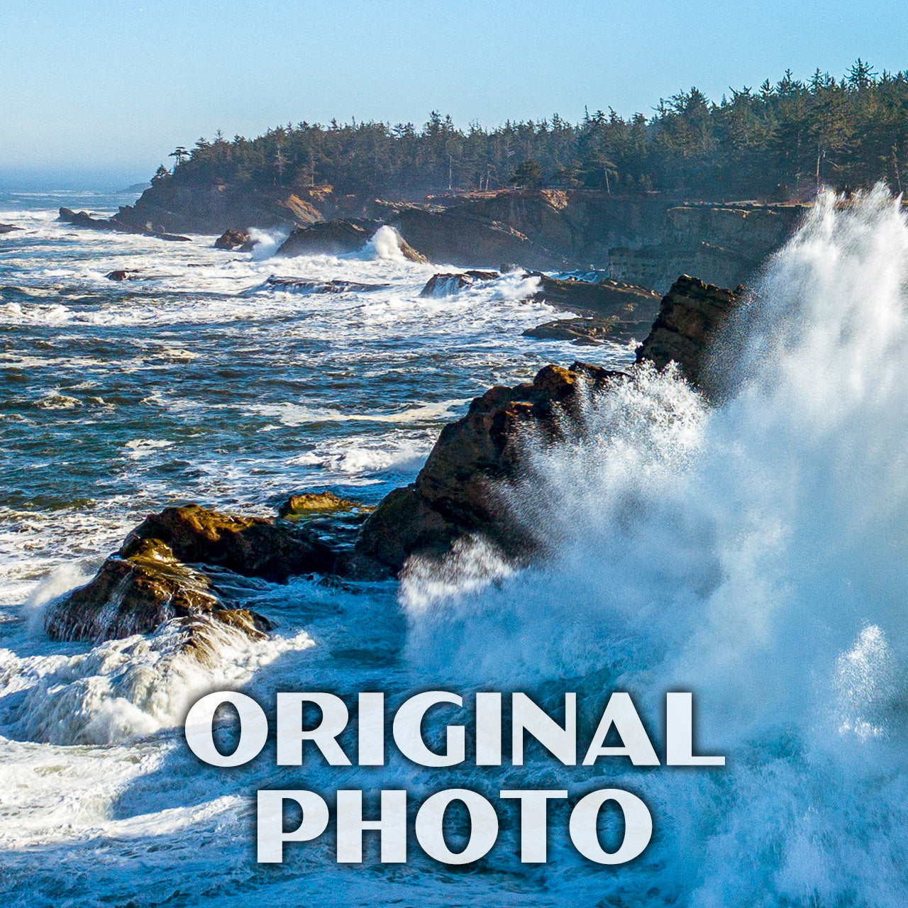 Shore Acres State Park Poster-WPA (Daytime Waves)
