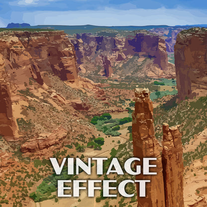 Canyon De Chelly National Monument Poster-WPA (Spider Rock)