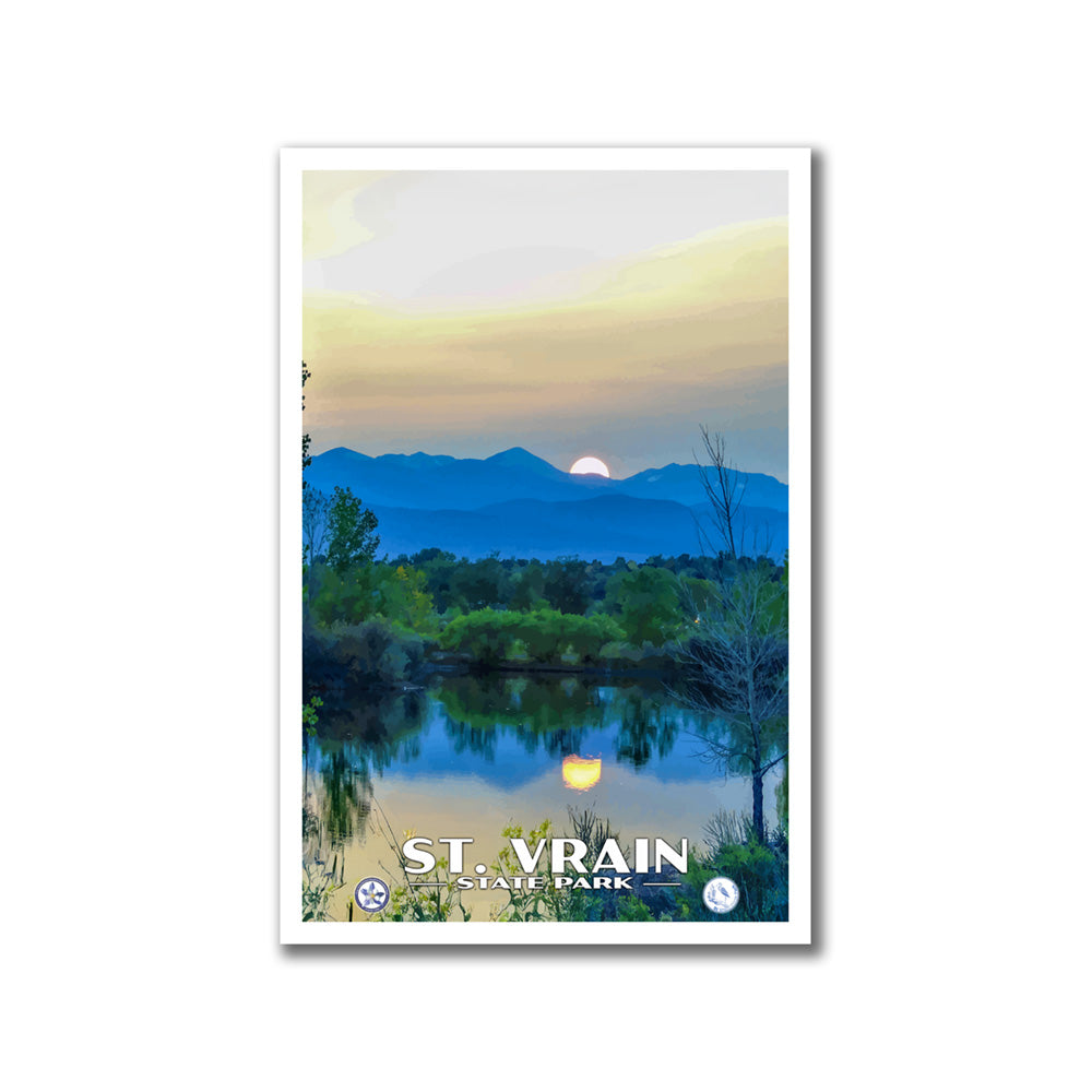 St. Vrain State Park Poster - WPA (Sunset) - CPF / SVSP