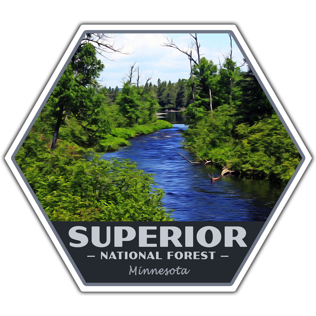 Superior national forest sticker