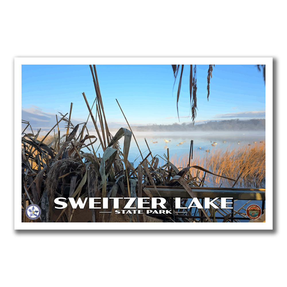 Sweitzer Lake State Park Poster - WPA (Lake in the Fog) - CPF / SLSP