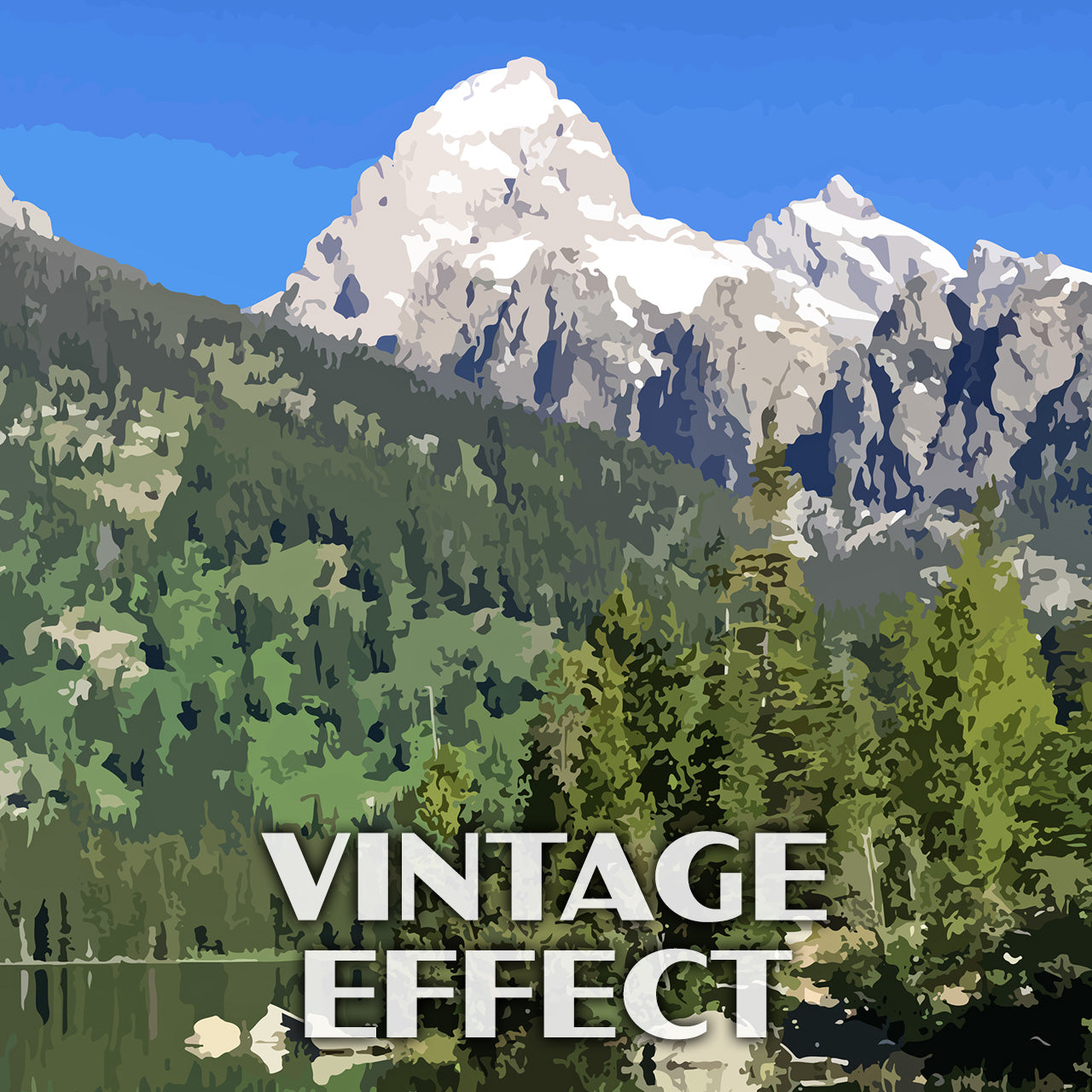 Grand Teton National Park Poster-WPA (Taggart Lake)