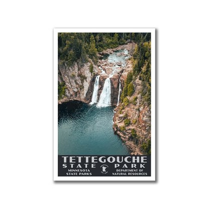Tettegouche State Park Poster-WPA (Baptism River Falls)