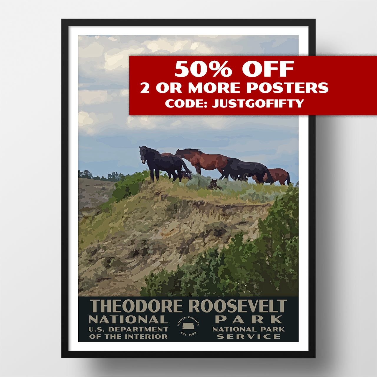 Theodore Roosevelt National Park poster