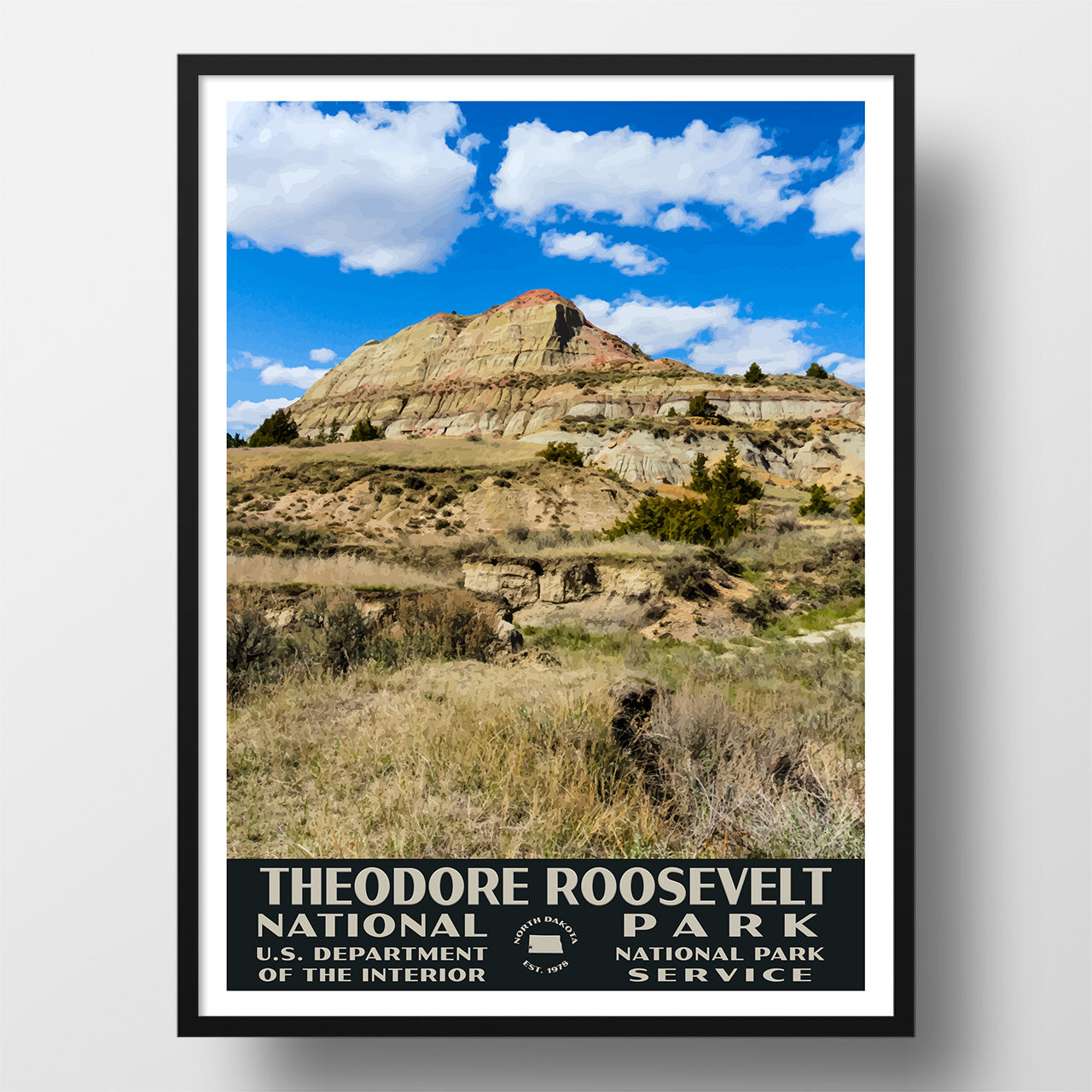 theodore roosevelt national park poster
