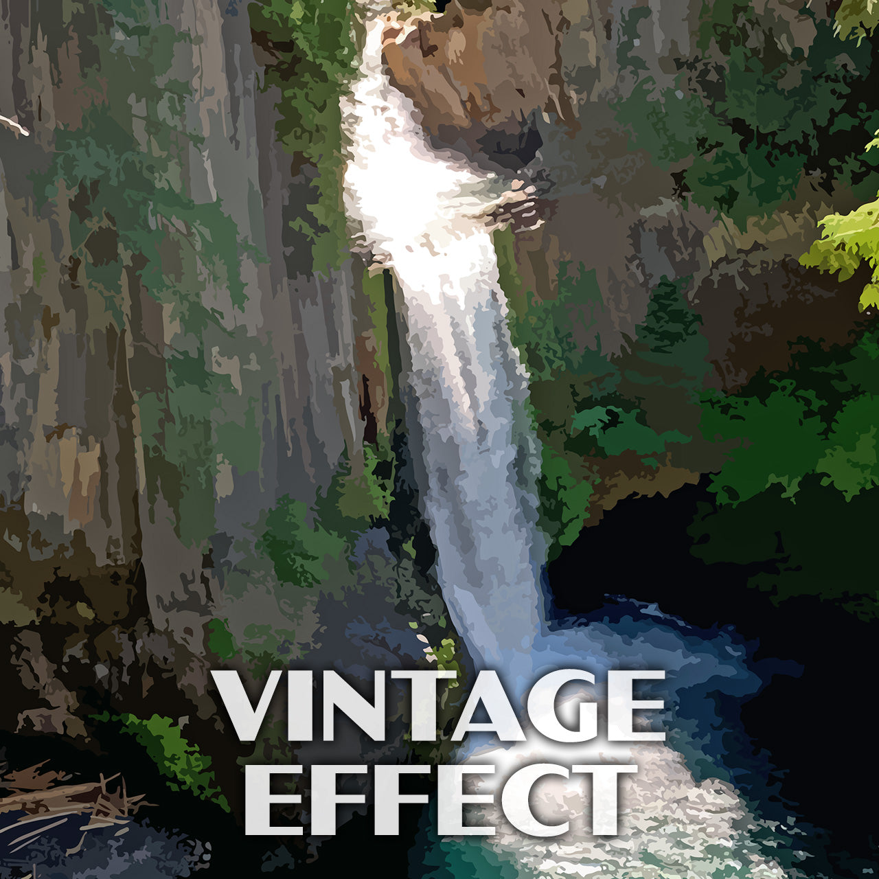 Umpqua National Forest Poster-WPA (Toketee Falls)