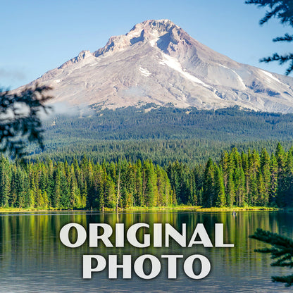 Trillium Lake Poster-WPA (Mount Hood View) (Oregon State)