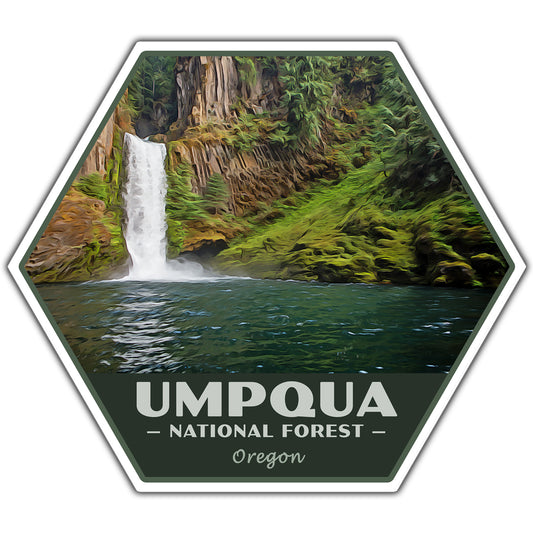 Umpqua national forest sticker