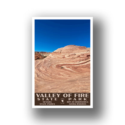 Valley of Fire State Park Poster-WPA (Fire Wave)