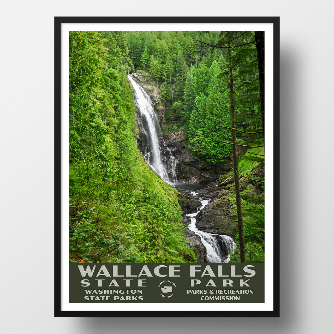 wallace falls state park poster