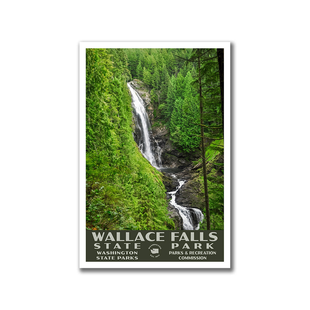 Wallace Falls State Park Poster-WPA (Wallace Falls)