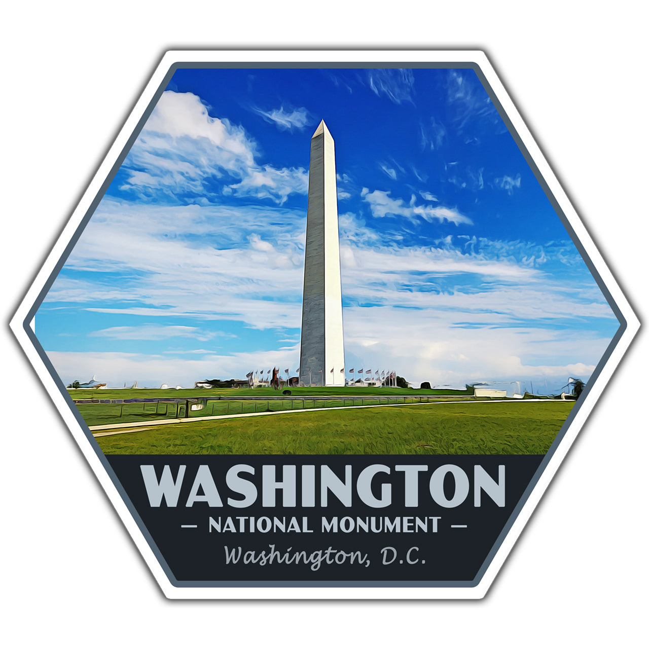 Washington national monument sticker
