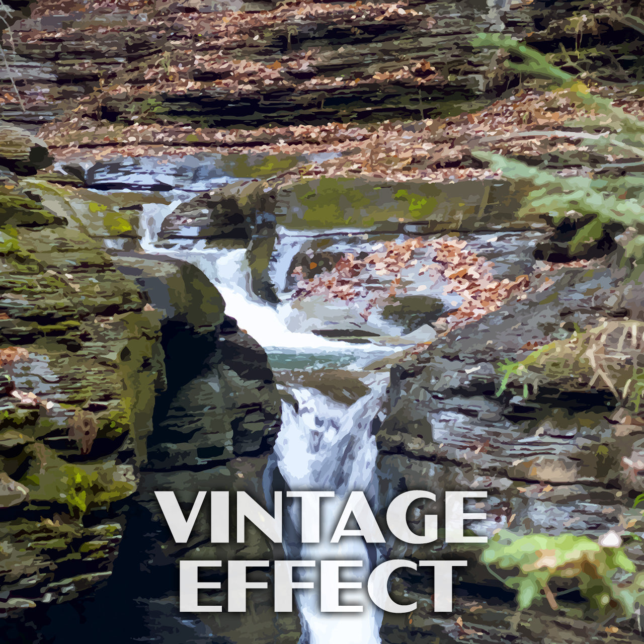 Watkins Glen State Park Poster - WPA (Central Cascade)