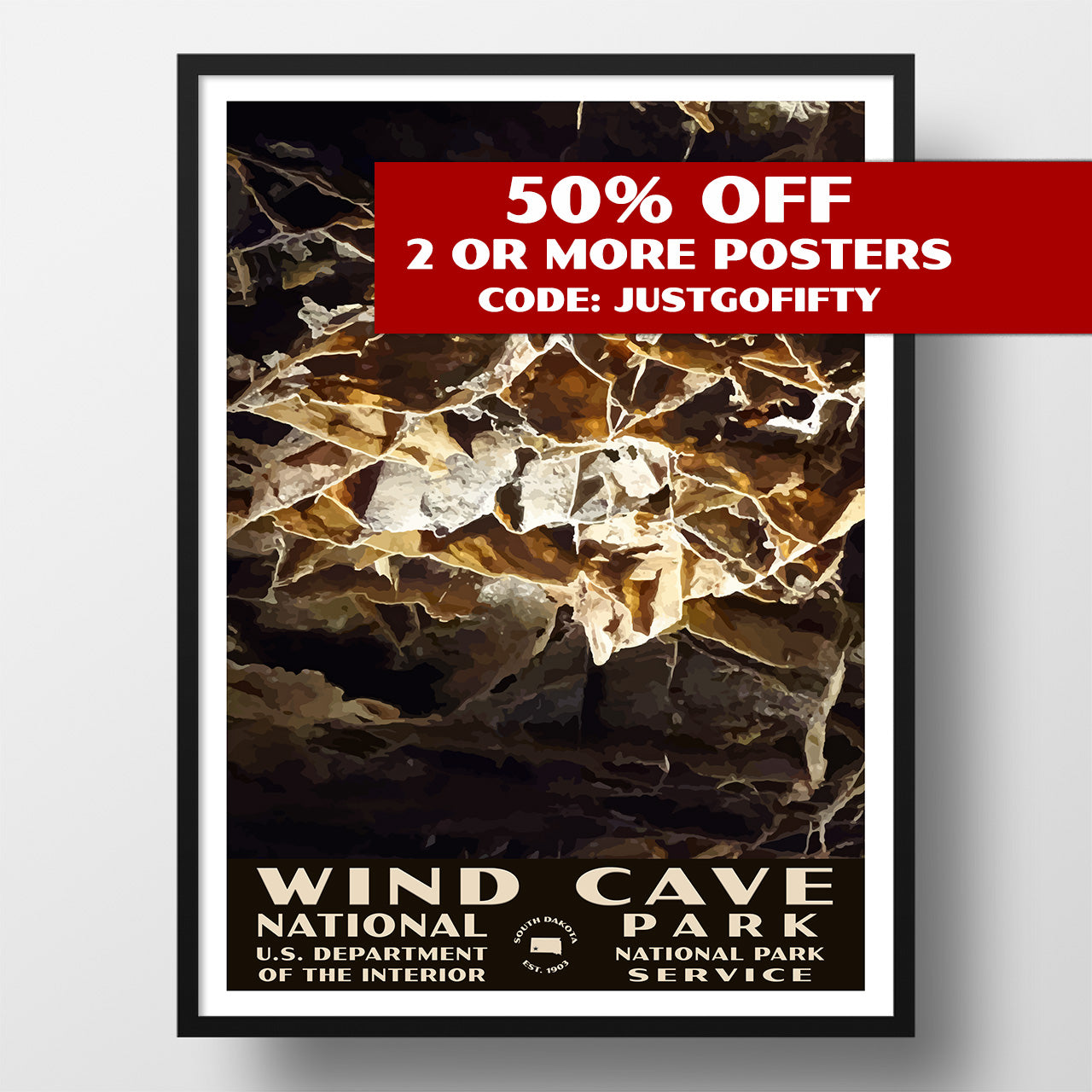 wind cave national park poster