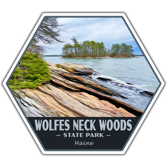 Wolfes Neck Woods state park sticker